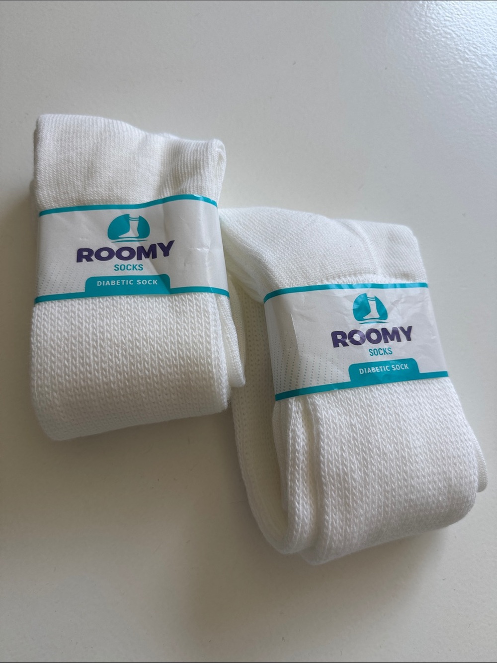 Roomy Diabetic Socks - 2 Pair Lot - NWT